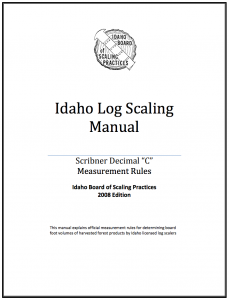 Idaho Log Scaling Manual Cover