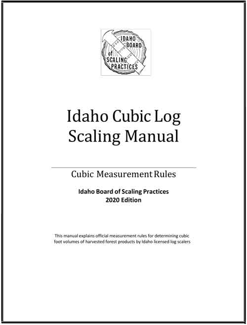 Idaho Cubic Log Scaling Manual Cover